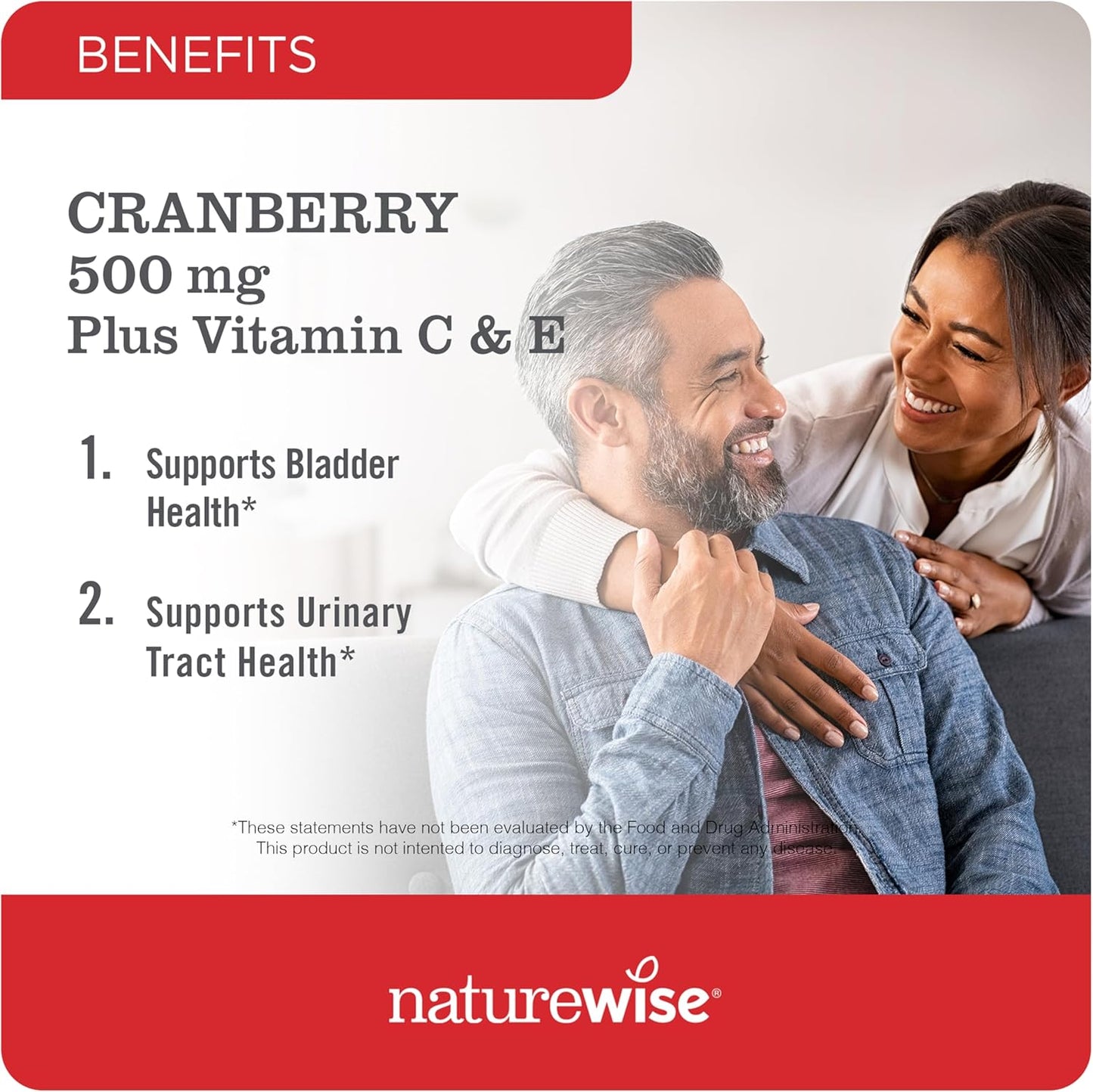 Cranberry Extract Pills with Vitamin C & E for Urinary Tract Health - 12,500mg Strength - Vegan, Non-GMO - 120 Capsules