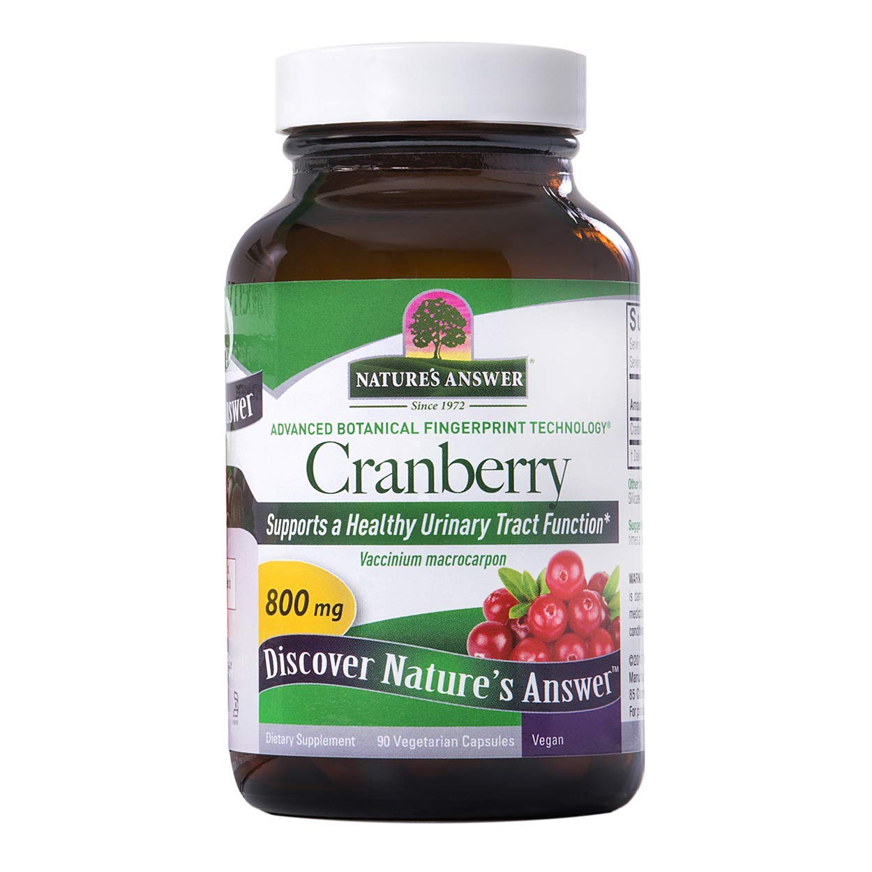 Cranberry Fruit Capsules for Urinary Tract Support - 90 Count, Vegetarian & Natural Detoxifier for Healthy Bladder Function