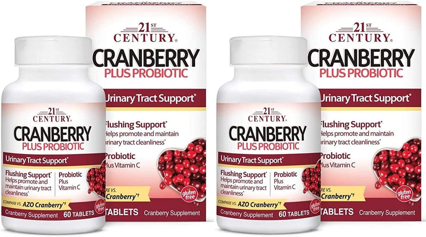 Cranberry Plus Probiotic Tablets for 21st Century, 2 Count