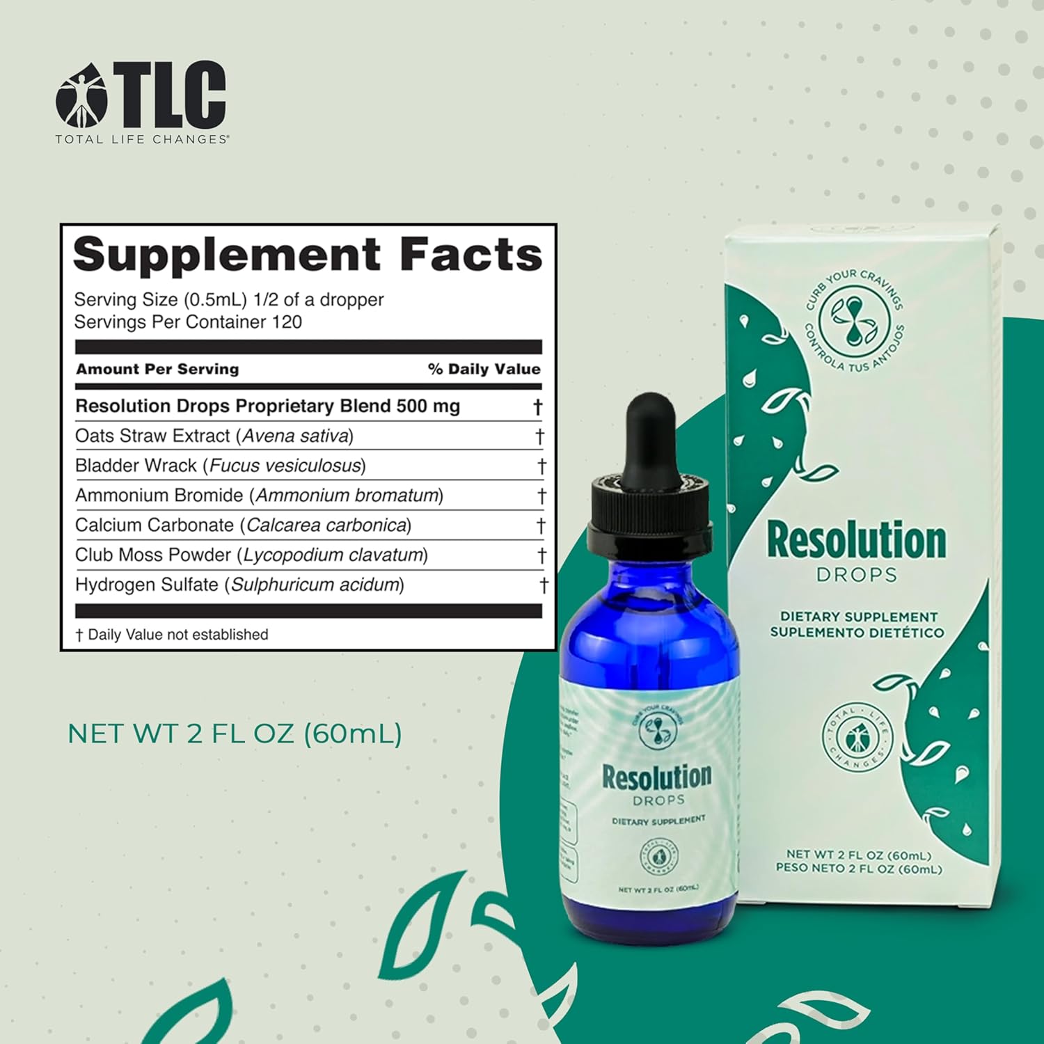 Craving Control Wellness Supplement for Balanced Lifestyle - IASO Total Life Changes Resolution Drops 2 fl. oz