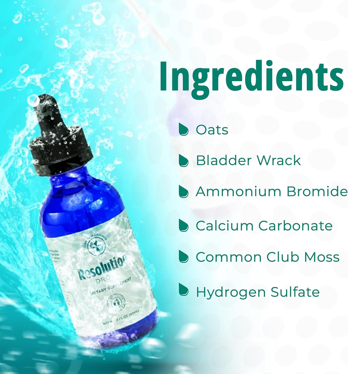 Craving Control Wellness Supplement for Balanced Lifestyle - IASO Total Life Changes Resolution Drops 2 fl. oz