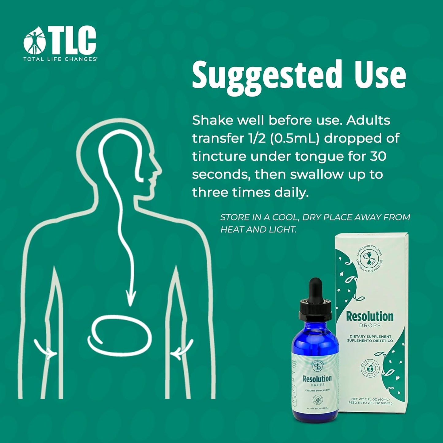 Craving Control Wellness Supplement for Balanced Lifestyle - IASO Total Life Changes Resolution Drops 2 fl. oz