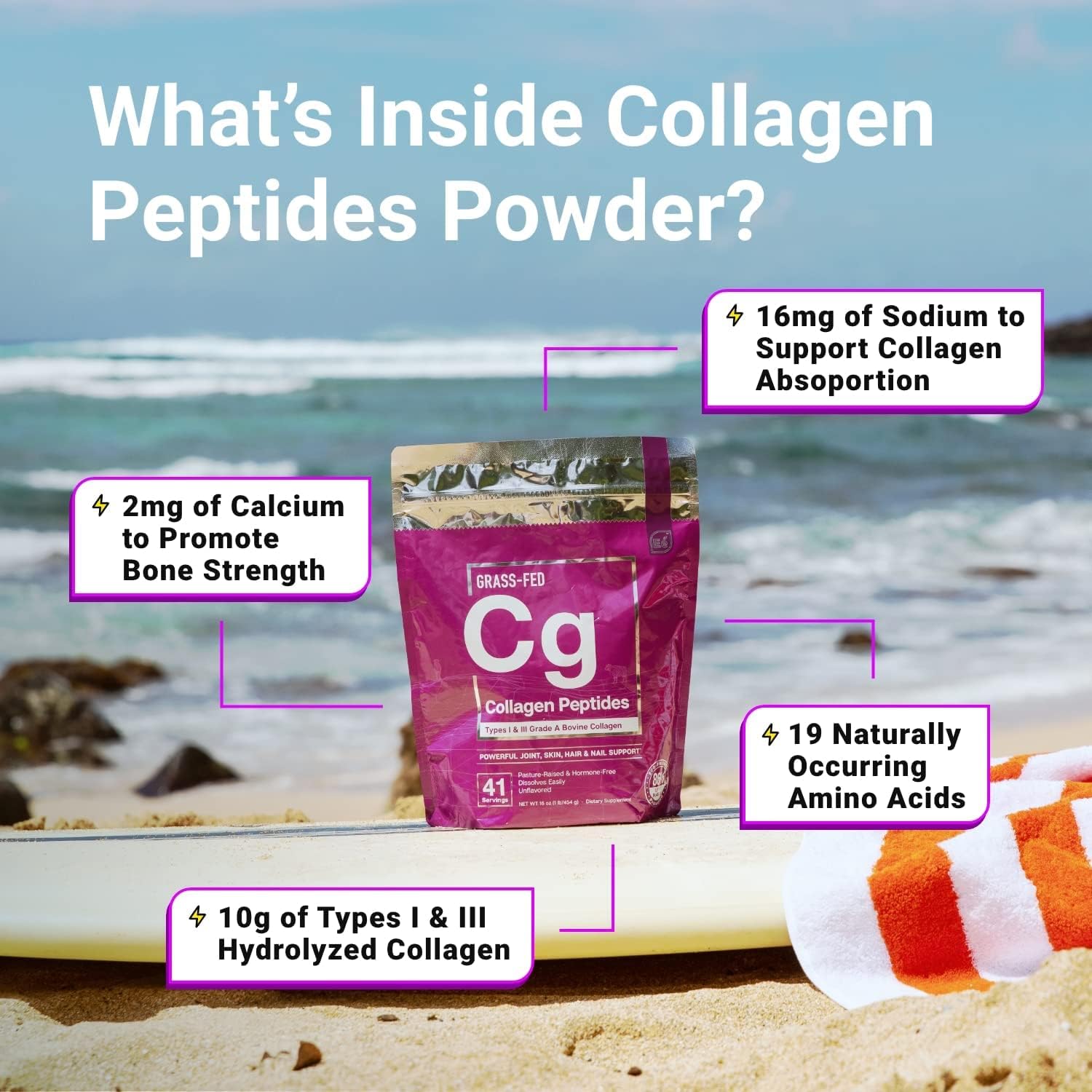 Creamy Chocolate Hydrolyzed Collagen Peptides & Organic Pea Protein Powder - Plant-Based Vegan Blend for Joint, Skin, Hair, & Nail Support | Low-carb Formula