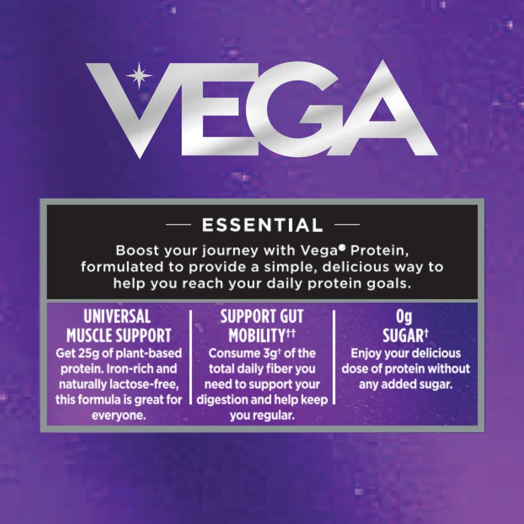 Creamy Vanilla Plant-Based Protein Powder for Water, Milk, and Smoothies - 32.5 oz