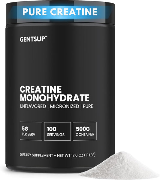 Creapure Creatine Monohydrate Powder 5000mg - Unflavored for Muscle Growth, Strength, Performance - 100 Servings, Non-GMO, Gluten-Free, NSF Certified