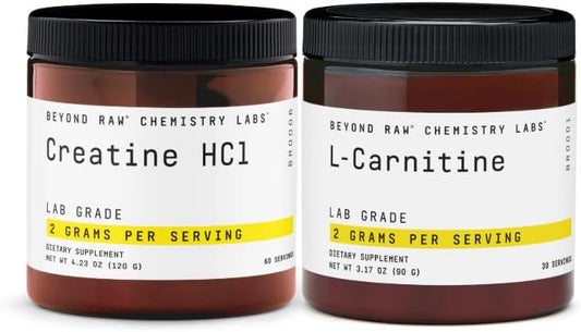 Creatine HCL and L-Carnitine Powder Bundle for Enhanced Performance and Muscle Growth