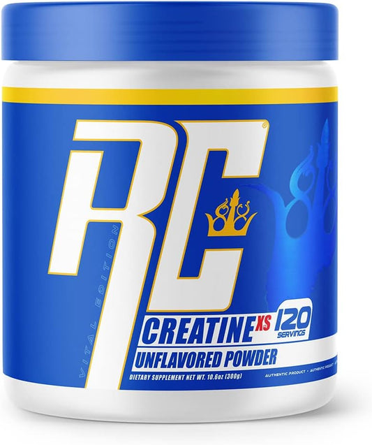 Creatine-XS by Ronnie Coleman Signature Series: Monohydrate Powder for Post-Workout Muscle Recovery, Strength, Energy, and Mass, 120 Servings
