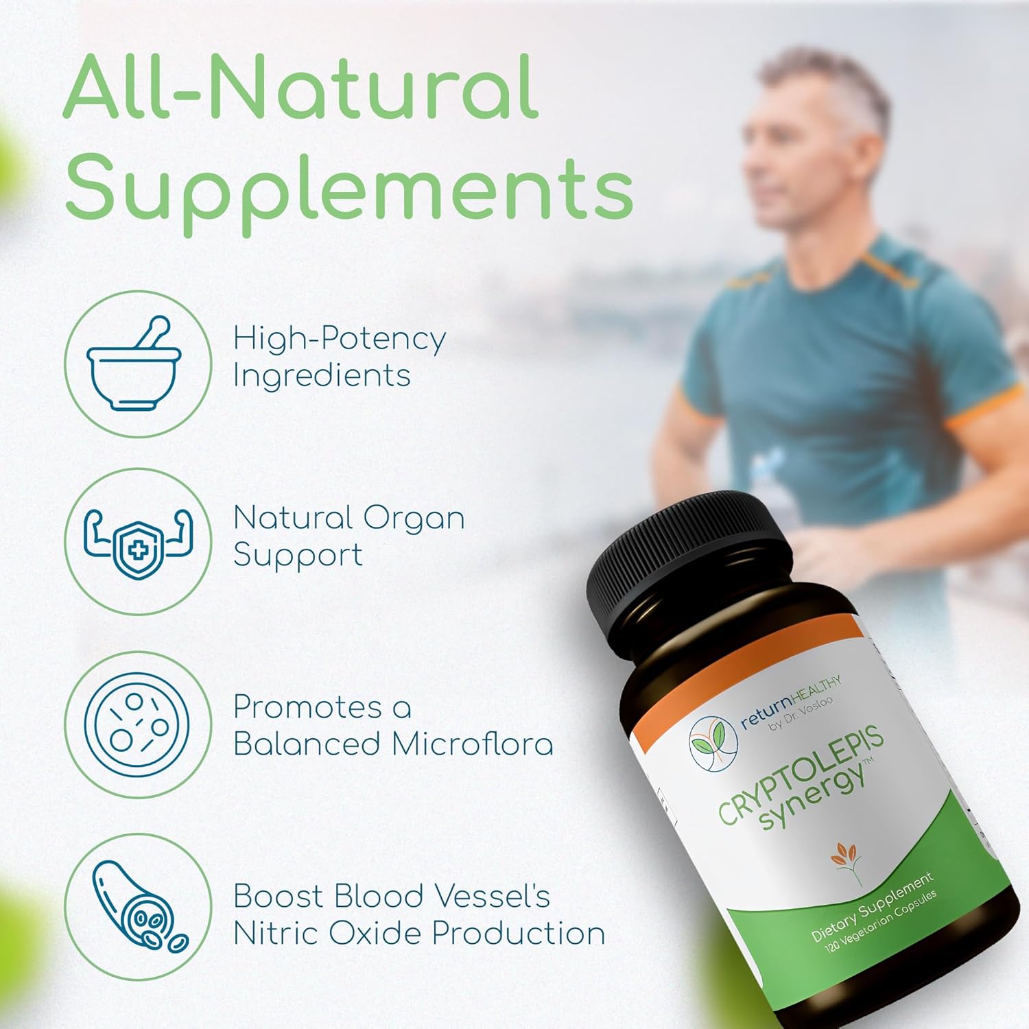 Cryptolepis Synergy: Immune System Booster & Liver Support Supplement for Adults - 120 Capsules