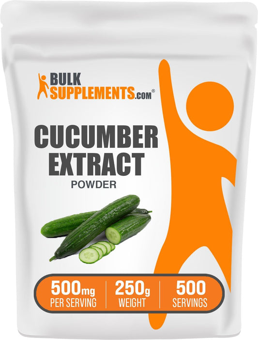 Cucumber Extract Powder - Hydration Supplement, Vegan, Gluten Free - 500mg per Serving, 250g (8.8 oz) Pack