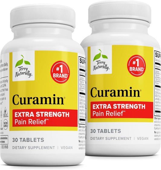 Curcumin & Boswellia Supplement for Healthy Circulation - Joint & Muscle Support - 60 Tablets (2-Pack) by Terry Naturally