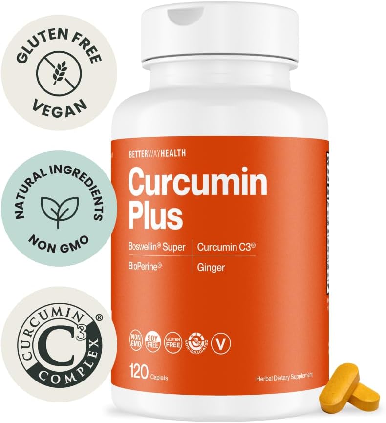Curcumin Plus with Boswellin, BioPerine, and Ginger - 120 Caplets