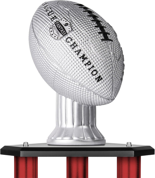Customizable TrophySmack Perpetual Fantasy Football Trophy with Free Engraving for Up to 19 Years of Past Winners - Award-Winning Championship Trophy