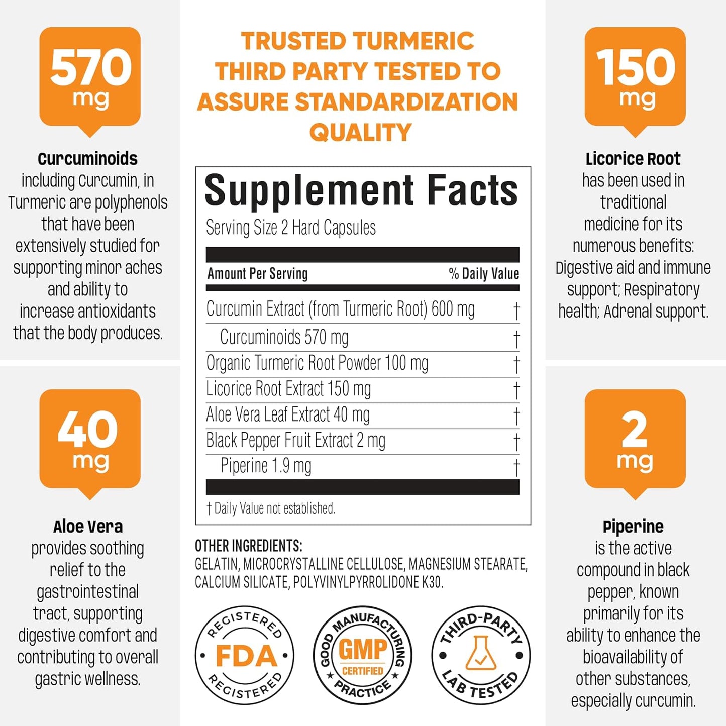 CVI HERBS Cumargold 570mg Curcuminoids & Turmeric Curcumin Capsules for Digestive Health - Supports Ulcers, Colitis, and Gastric Wellness (30 ct)