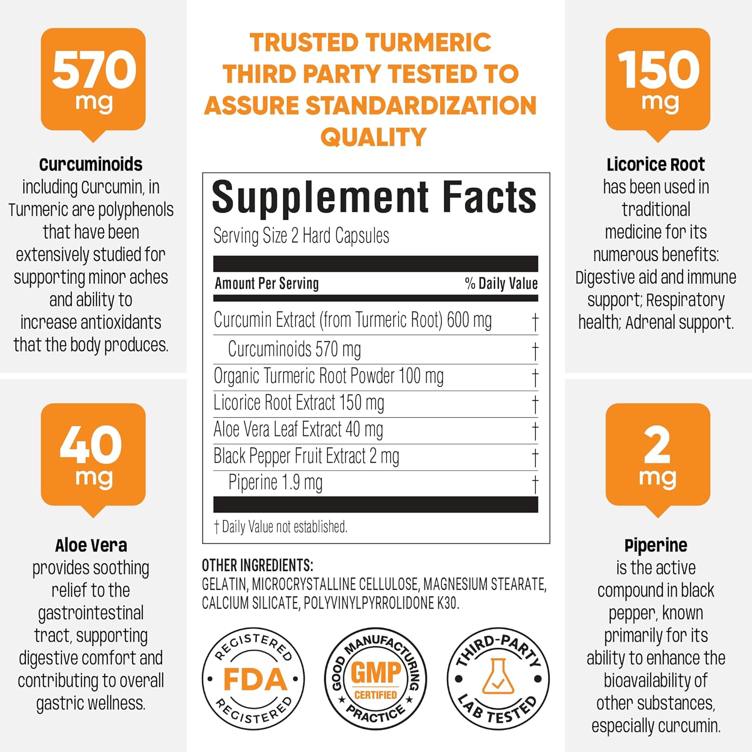 CVI HERBS Cumargold 570mg Curcuminoids & Turmeric Curcumin Capsules for Digestive Health - Supports Ulcers, Colitis, and Gastric Wellness (30 ct)