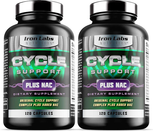 Cycle Support Plus NAC - On Cycle Support for Men - Iron Labs Nutrition (240 Capsules)