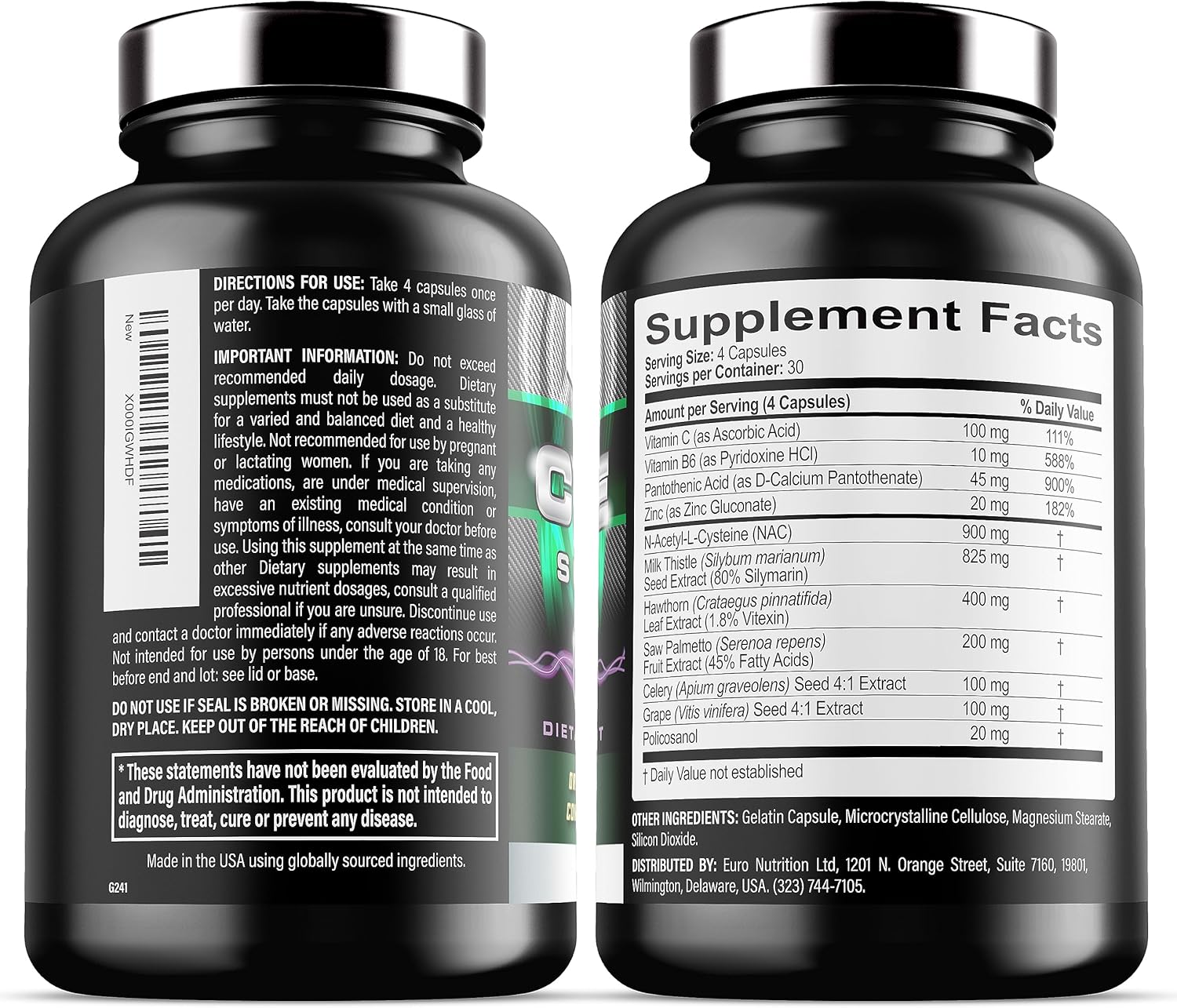 Cycle Support Plus NAC - On Cycle Support for Men - Iron Labs Nutrition (240 Capsules)