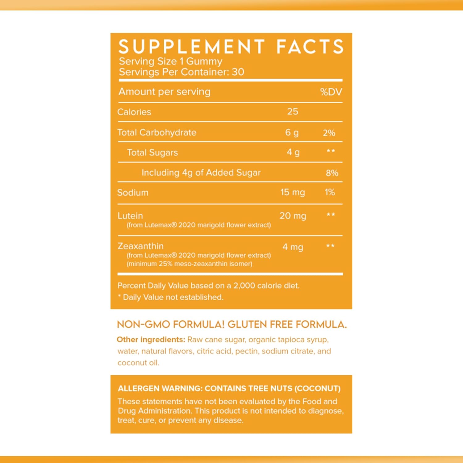 Cyrixs Health Eye Vision Gummies - Mango Flavored Eye Vitamins with Lutein & Zeaxanthin for Adults - Blue Light Defense and Comfort for Clear Vision