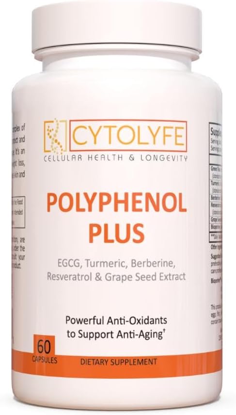 CYTOLYFE Polyphenol Plus Capsules - Powerful Synergistic Blend of Polyphenols for Health - 60 Count