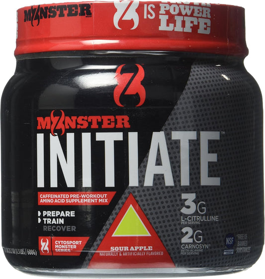 Cytosport Monster Initiate Pre Workout Powder, Sour Apple Flavor, 600g (30 Servings) - Nutritional Drink