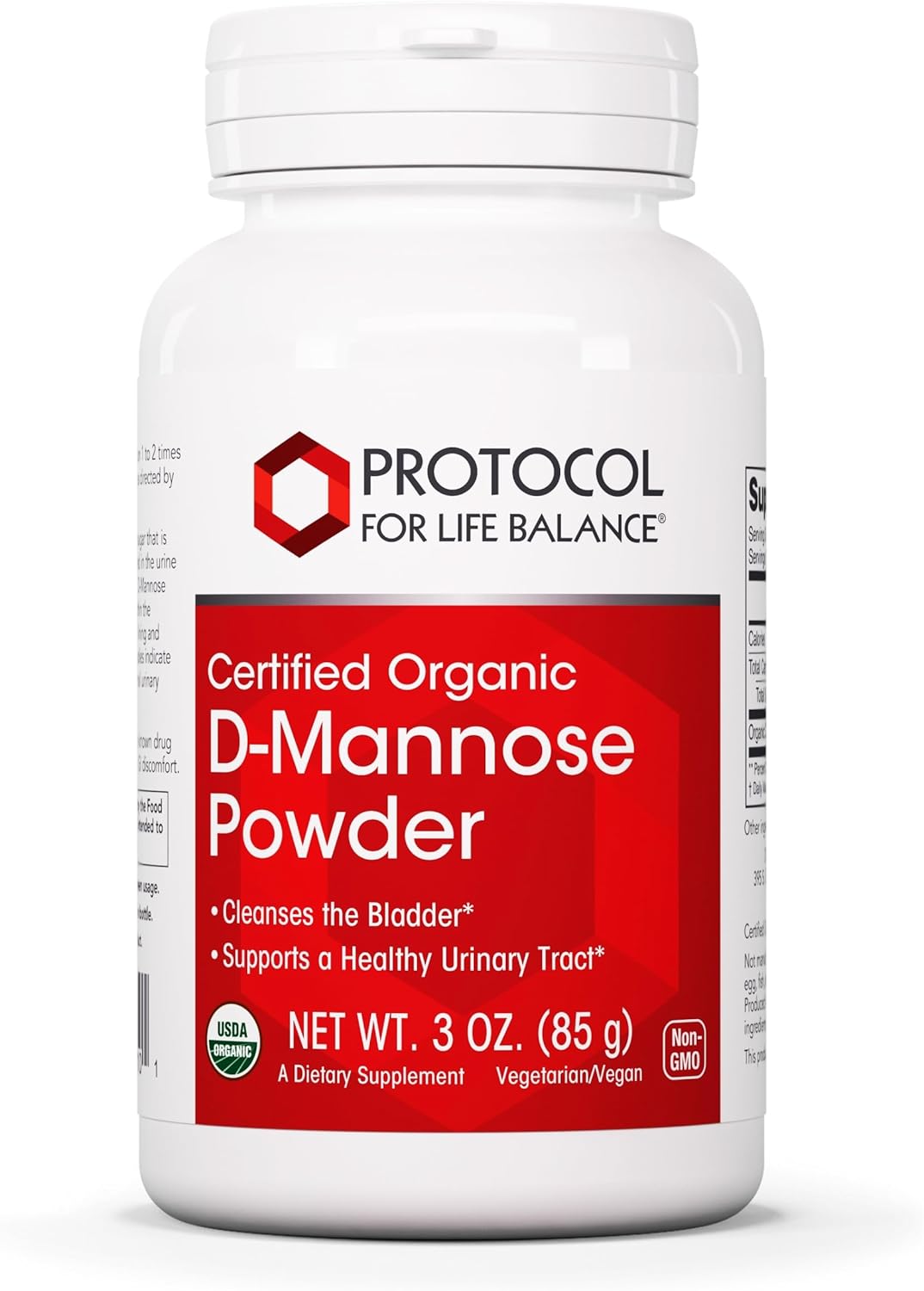 D-Mannose Powder for Urinary Tract Support - 2g per Serving - Bladder Cleanse - Kosher & Non-GMO - 3 oz - Men & Women