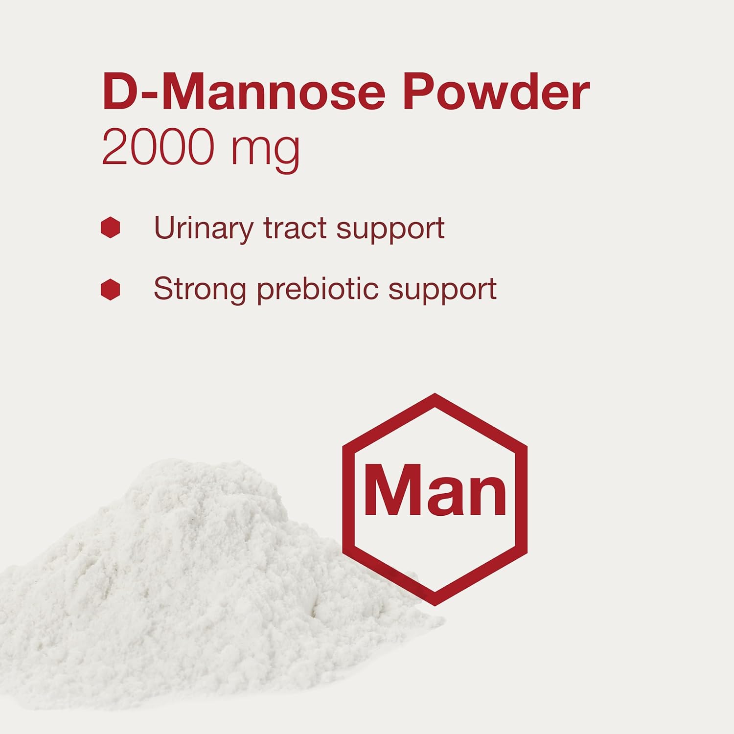 D-Mannose Powder for Urinary Tract Support - 2g per Serving - Bladder Cleanse - Kosher & Non-GMO - 3 oz - Men & Women