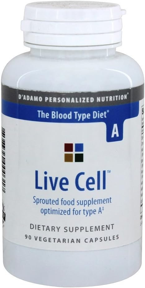 D'Adamo Personalized Nutrition Live Cell A 90 Vegetarian Capsules for Cellular Health