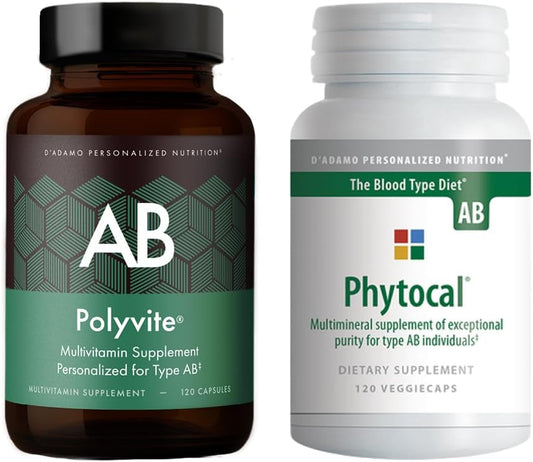 D'Adamo Personalized Nutrition Optimal Health Stack for Blood Type AB - Enhance Your Wellness Today