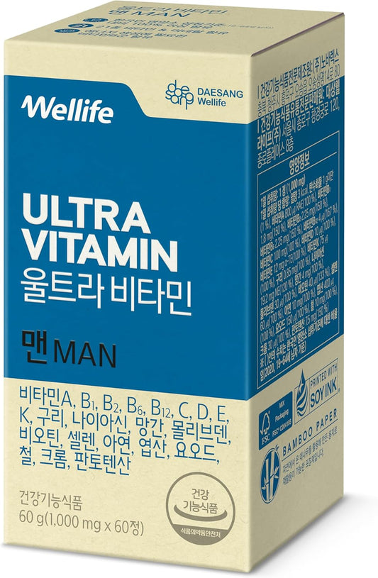 DAESANG Wellife Ultra Vitamin for Men - Premium Multivitamin Supplement for Men's Health and Wellness