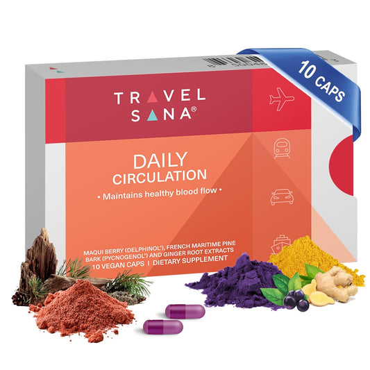 Daily Circulation Supplement for Inflammatory Response with Maqui Berry & Pine Bark Extracts - Antioxidant & Blood Flow Support - 10 Day Supply