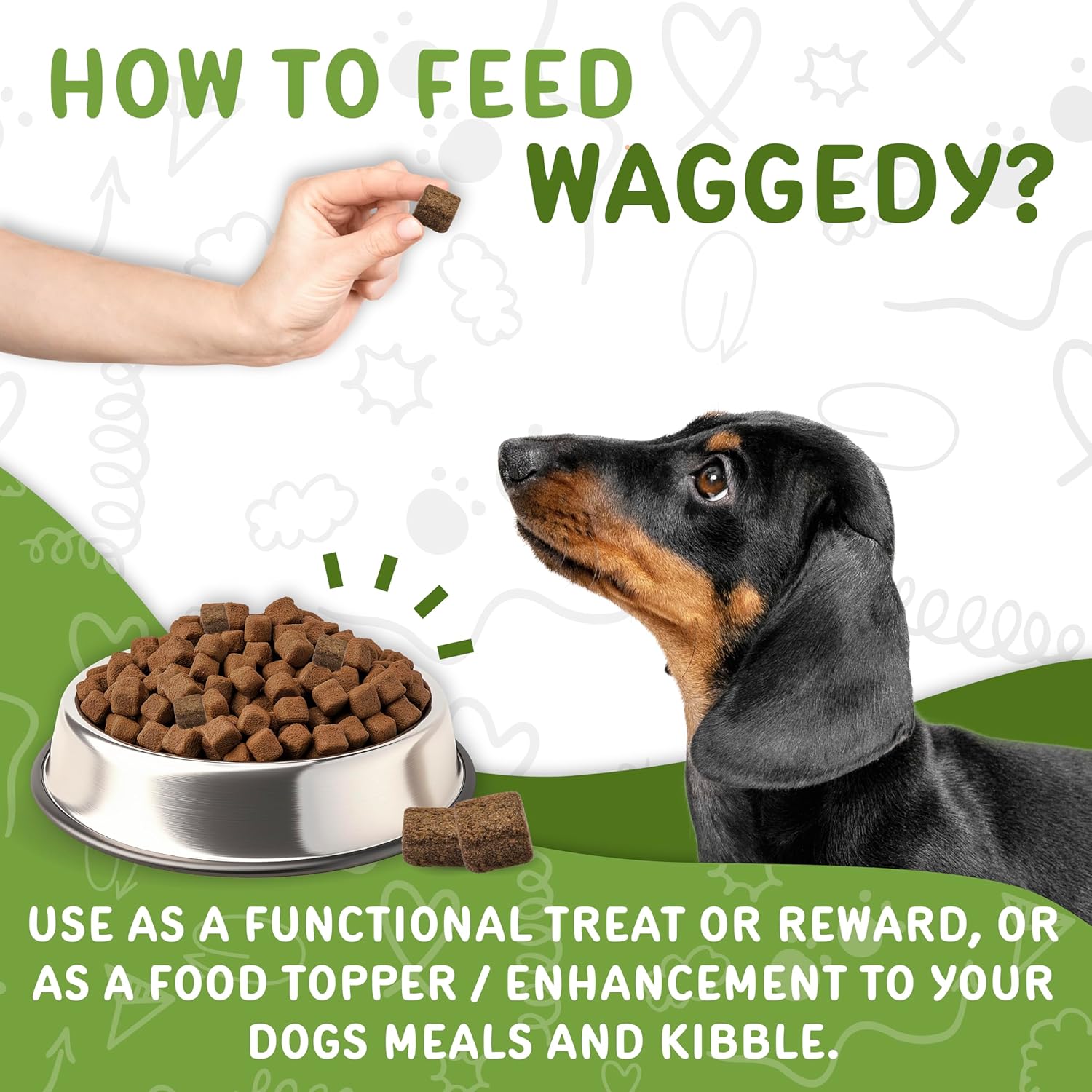Daily Essentials Puppy Treats for Small or Large Breeds - Full-Spectrum Functional Supplements for Dogs - Includes Vitamins and Minerals - 60 Chews