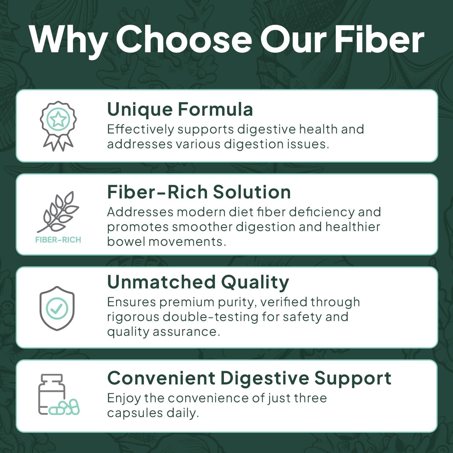 Daily Fiber Supplement with Psyllium and Slippery Elm - Soften Stool for Effortless Bowel Movements - 6 Bottles of Organics Ocean Better Fiber