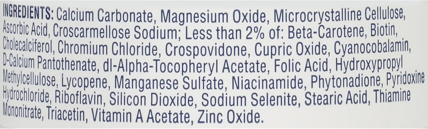 Daily Multivitamin Multimineral Supplement Tablets for Overall Health and Wellness