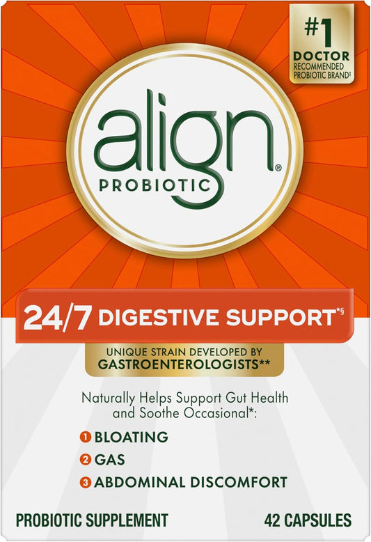Daily Probiotic Supplement for Digestive Health - #1 Recommended by Doctors and Gastroenterologists - 42 Capsules