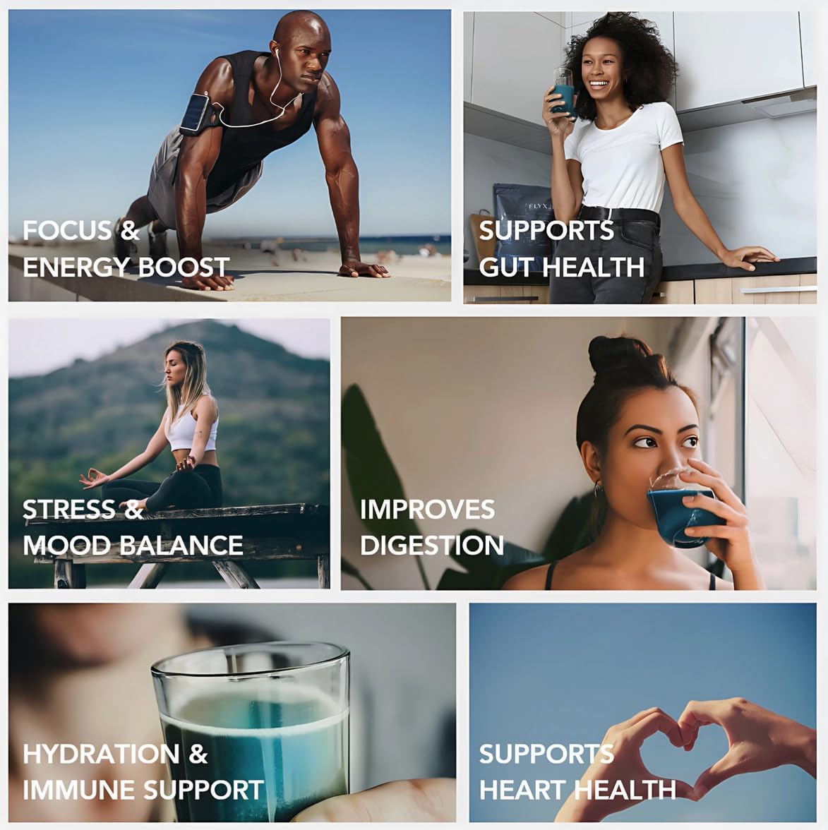 Daily Superfood Complex Powder with 60+ Vitamins, Minerals, Stress Adaptogens, Probiotics - 30 Servings