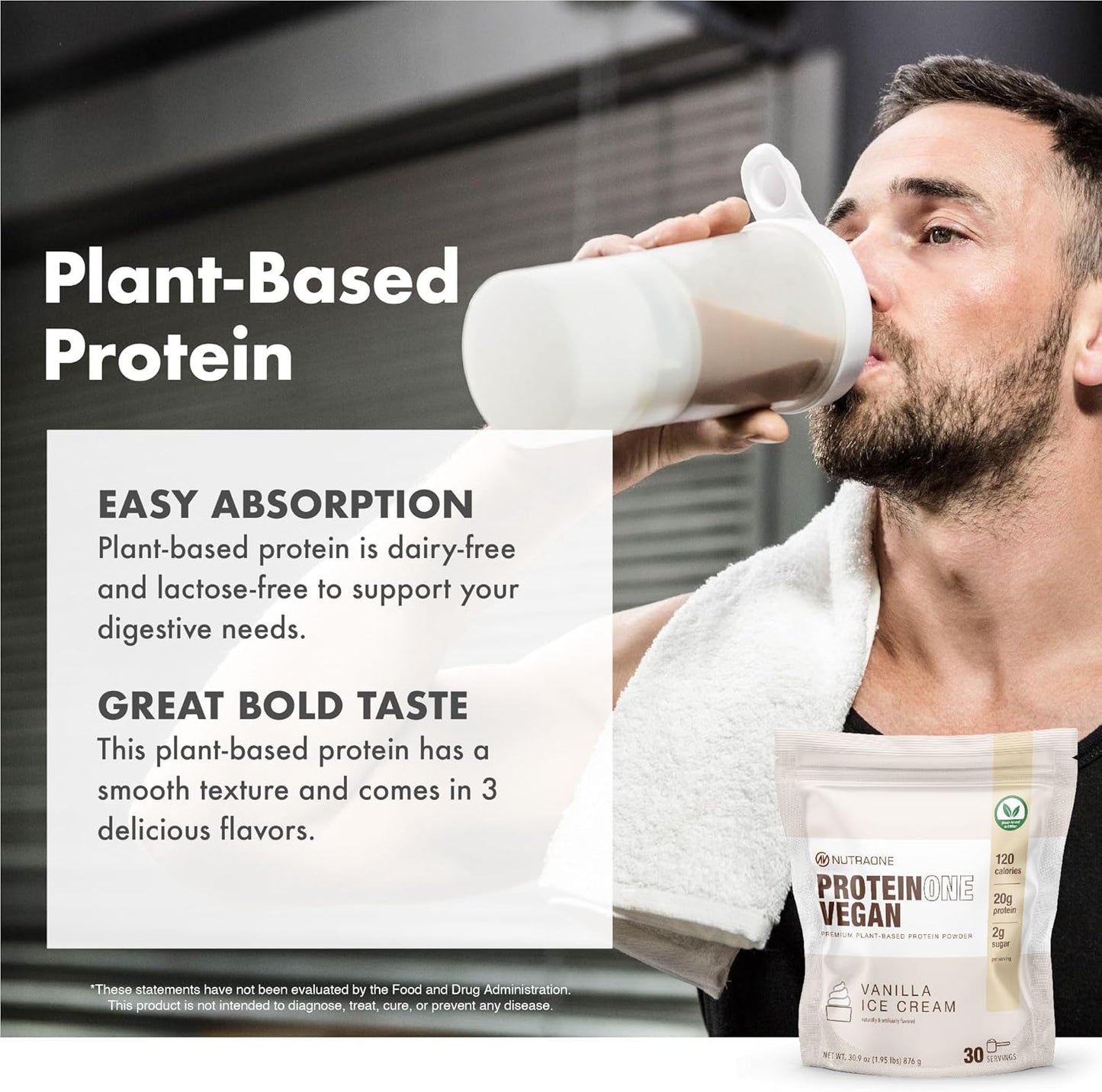 Dairy-Free Chocolate Milk Vegan Protein Powder with Pea and Rice Protein - NutraOne ProteinOne