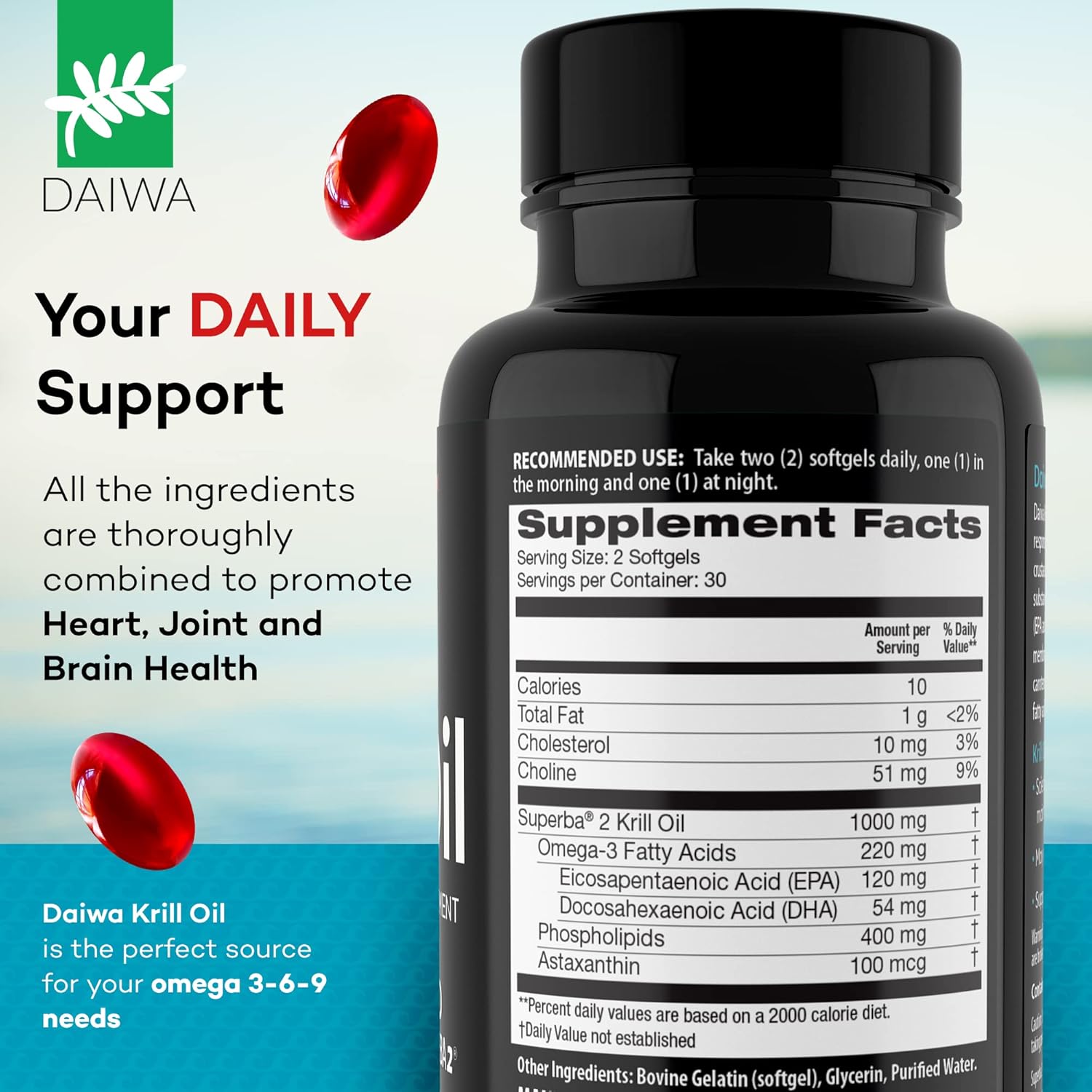 Daiwa Plasmanex 1 Blood Circulation Supplement with Daiwa Krill Oil Omega 3 Capsules