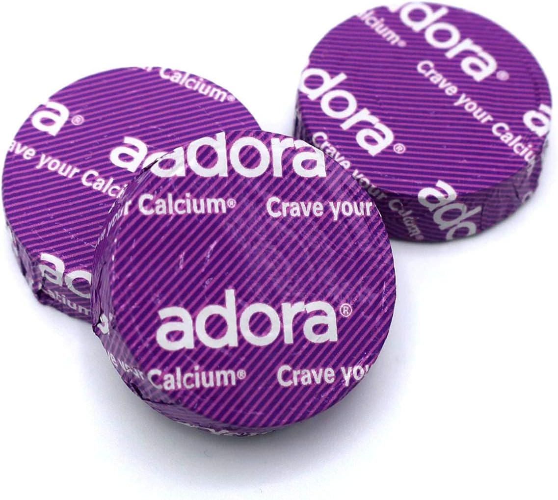 Dark Chocolate Adora Calcium Supplement Disk - 30 Count, 500 mg - Delicious & Effective
