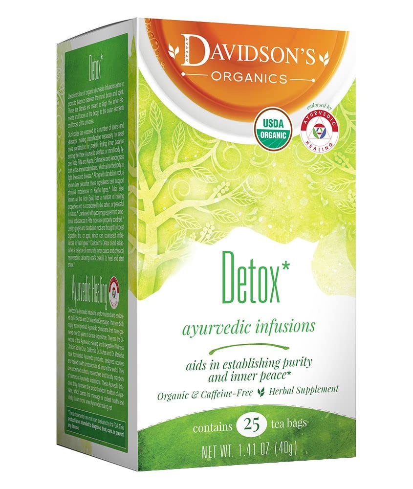 Davidson's Organics Ayurvedic Infusions Detox Tea Bags, 25-count, 6 Pack