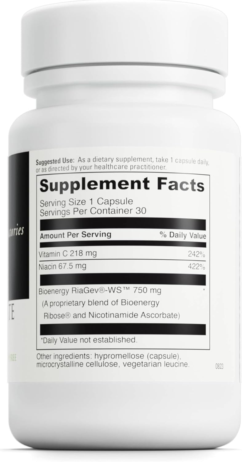 DAVINCI Labs NAD+ Activate: NAD Supplement with Vitamin C & Niacin for Brain Health & Cellular Energy - Vegetarian, Gluten-Free - 30 Capsules