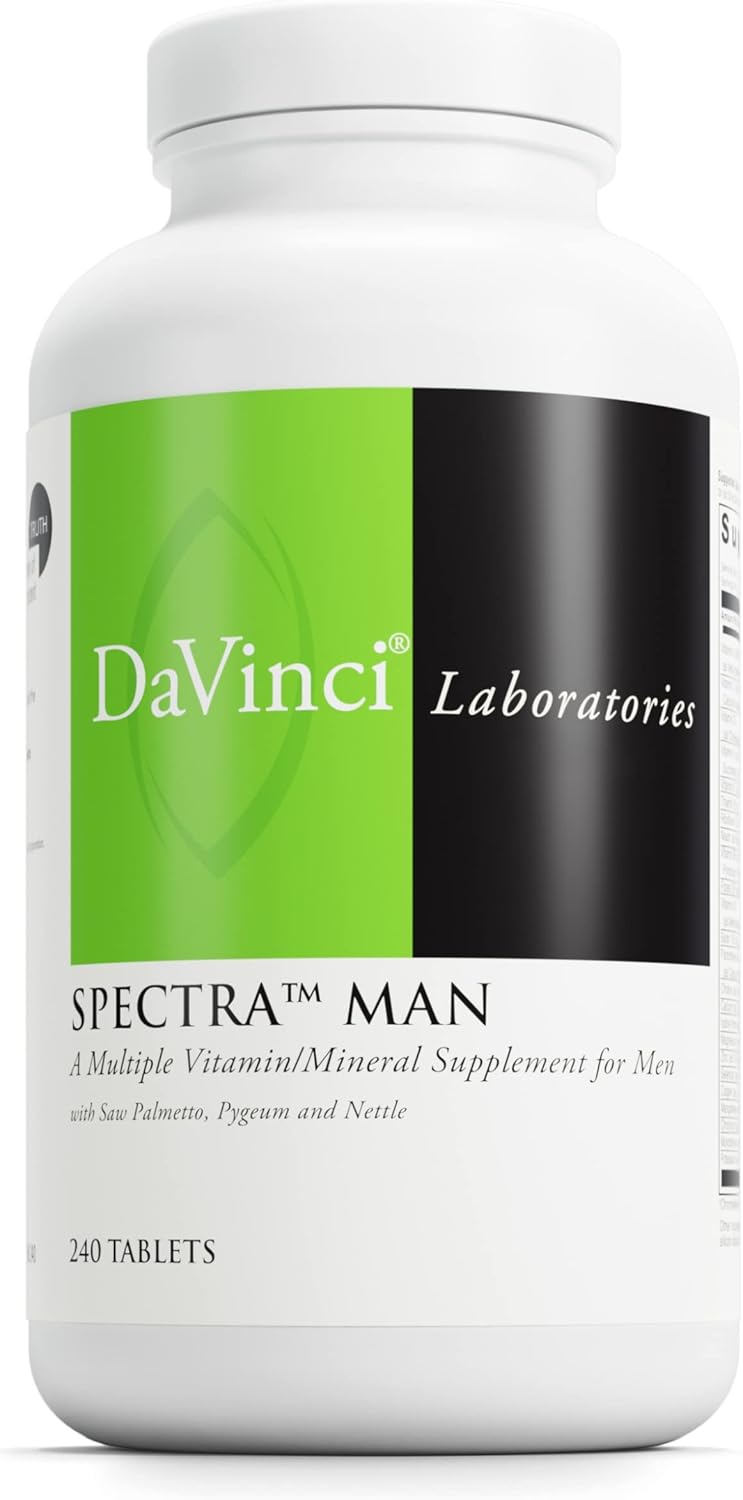 DAVINCI Labs Spectra Man - Immune System Support & Men's Health Supplement - 240 Tablets with Vitamins, Minerals, Amino Acids, Herbs & Enzymes
