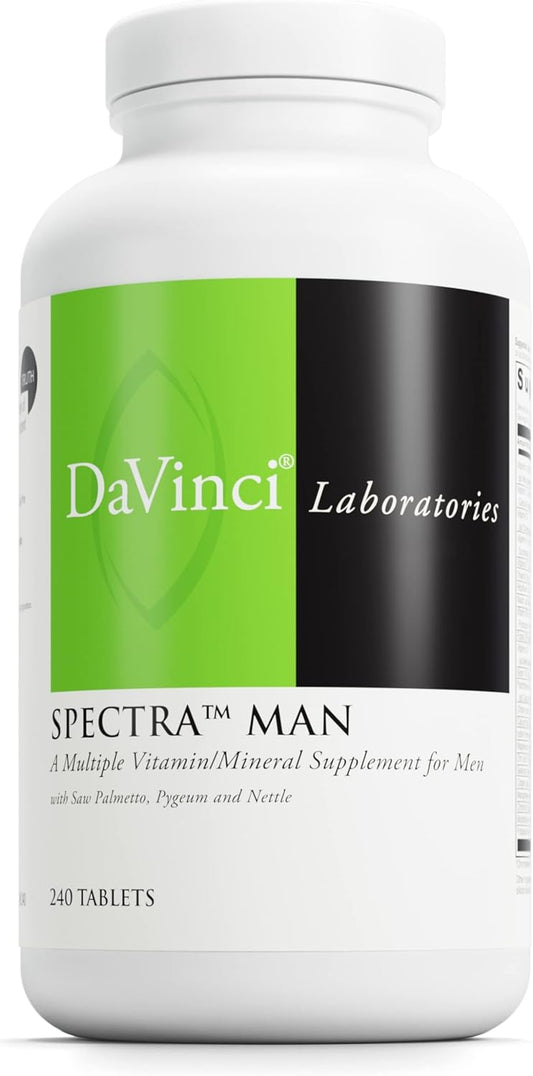 DAVINCI Labs Spectra Man - Immune System Support & Men's Health Supplement - 240 Tablets with Vitamins, Minerals, Amino Acids, Herbs & Enzymes