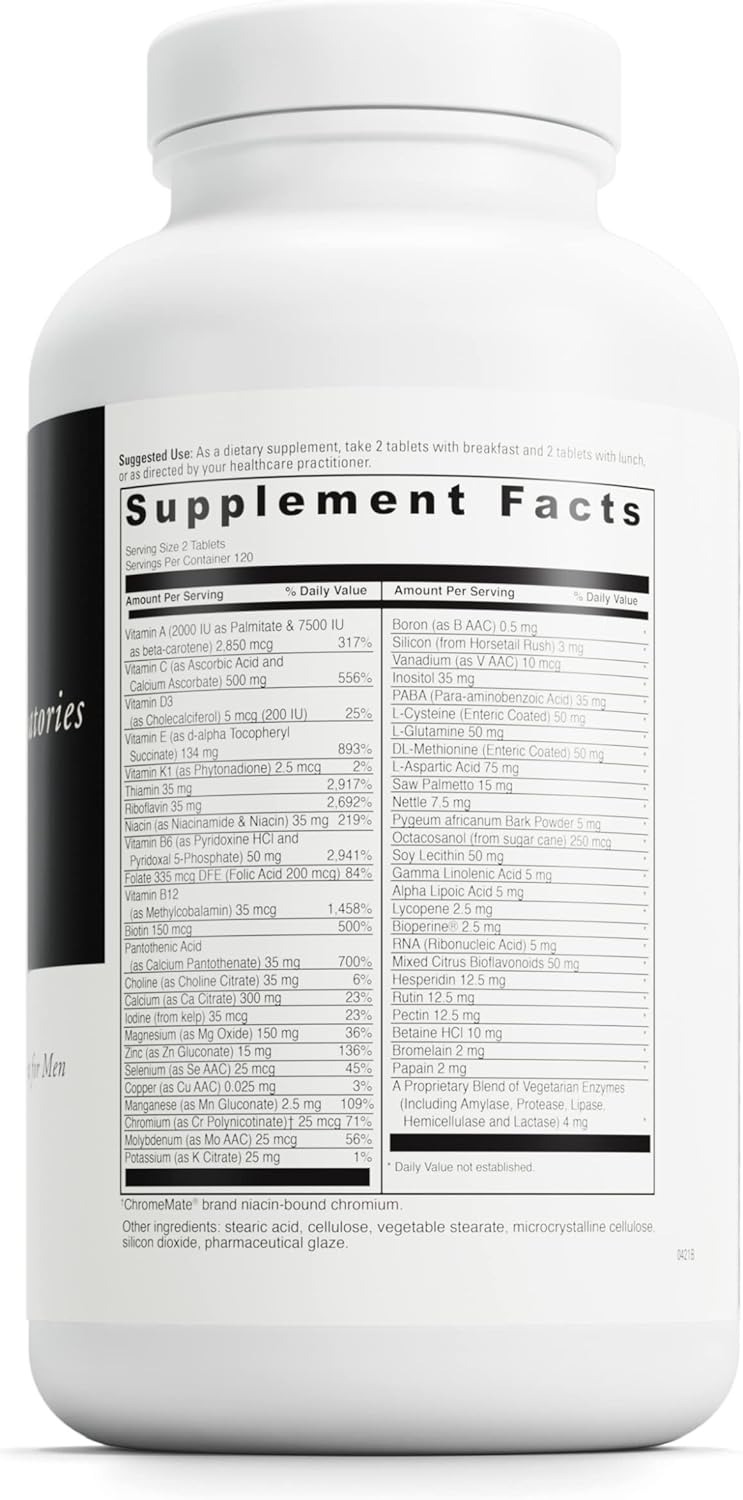 DAVINCI Labs Spectra Man - Immune System Support & Men's Health Supplement - 240 Tablets with Vitamins, Minerals, Amino Acids, Herbs & Enzymes