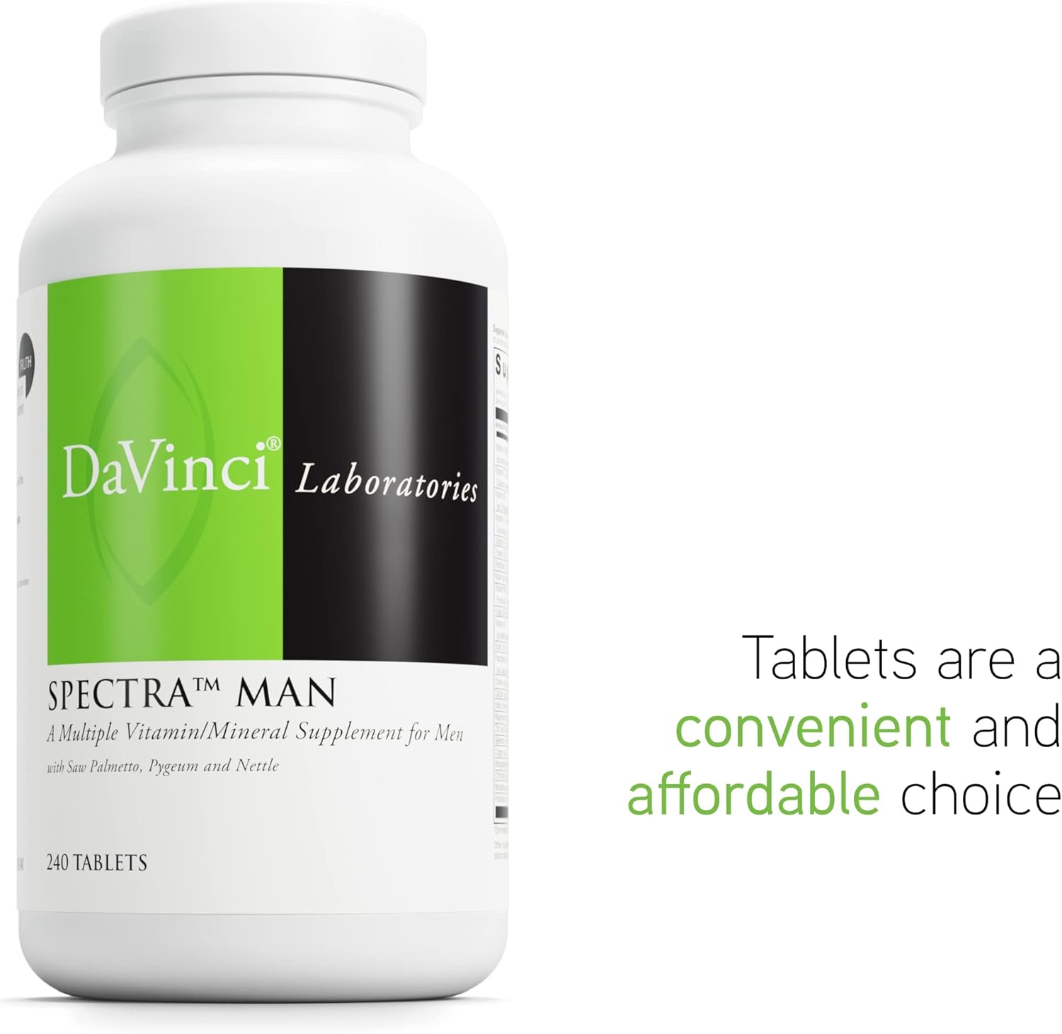 DAVINCI Labs Spectra Man - Immune System Support & Men's Health Supplement - 240 Tablets with Vitamins, Minerals, Amino Acids, Herbs & Enzymes