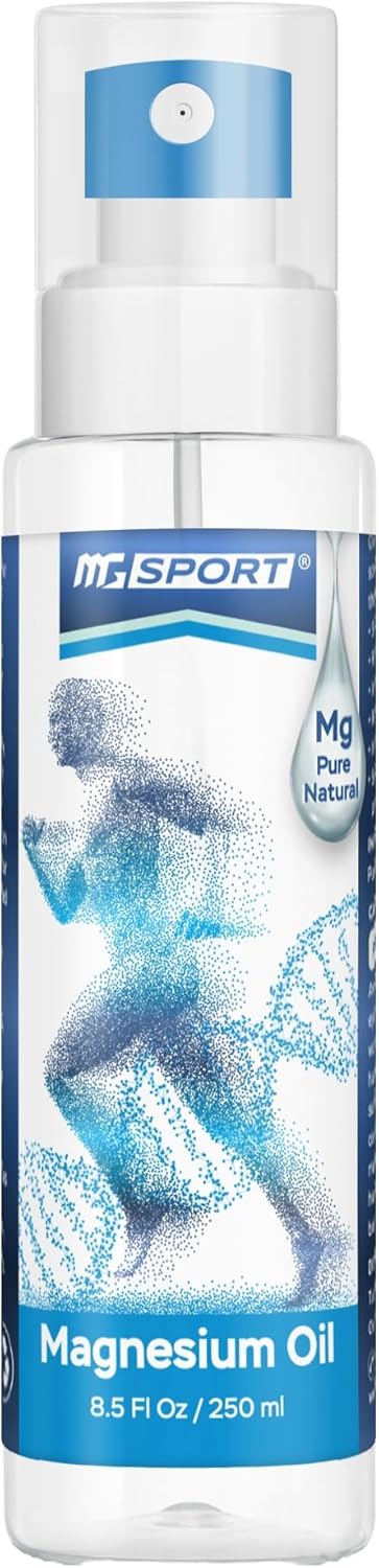 Dead Sea Magnesium Oil Spray - 250ml for Sleep, Muscle Recovery & Cramps - High Absorption, Pure Magnesium Chloride - 1,400 Sprays, 8mg Mg/spray, No Preservatives