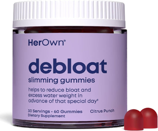 Debloat Gummy with Apple Cider Vinegar & Dandelion for Bloating Relief, Water Retention, Energy Support - 60 Vegan Gummies
