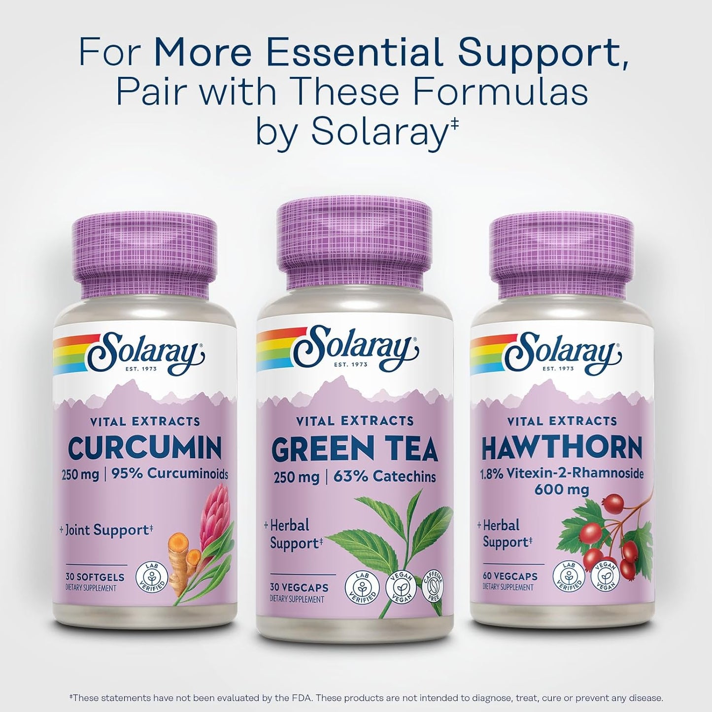 Decaffeinated Green Tea Extract Capsules - 250mg EGCG Supplements - Vegan, 30 Servings - SOLARAY Green Tea Extract