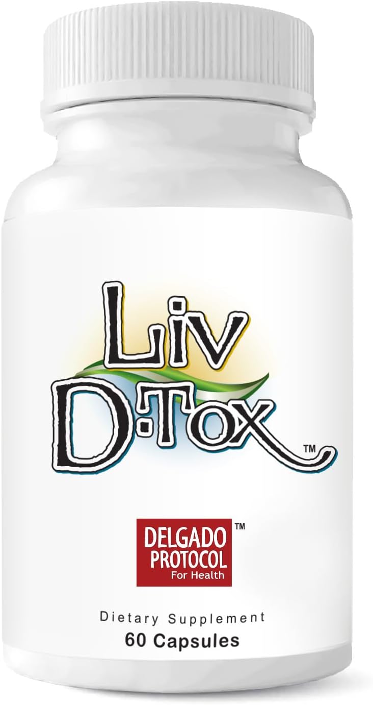 Delgado Protocol Health Liv D-Tox Capsules - Liver Detox Support with Turmeric, Milk Thistle, and Asparagus