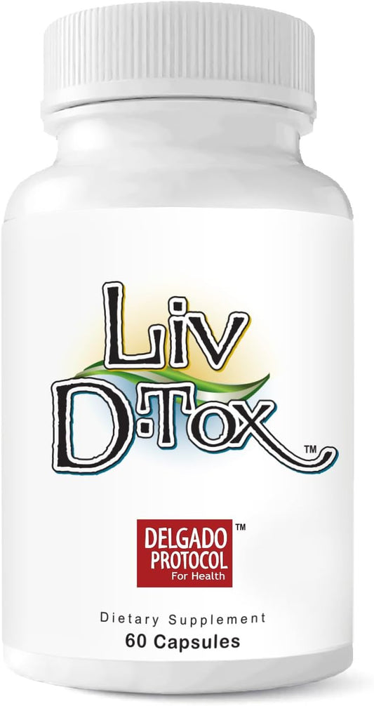 Delgado Protocol Health Liv D-Tox Capsules - Liver Detox Support with Turmeric, Milk Thistle, and Asparagus