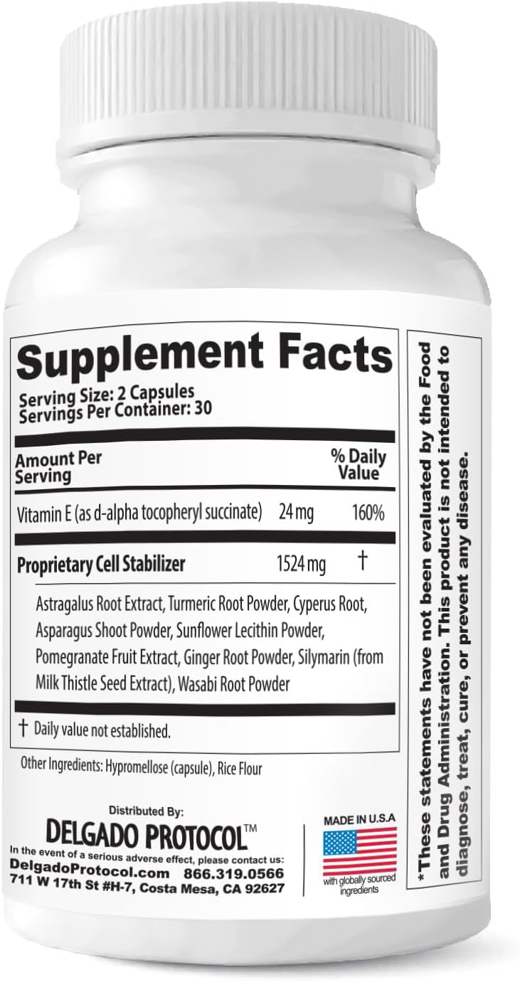 Delgado Protocol Health Liv D-Tox Capsules - Liver Detox Support with Turmeric, Milk Thistle, and Asparagus