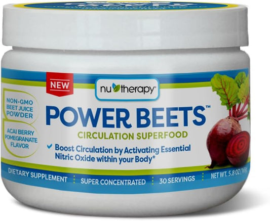 Delicious Acai Berry Pomegranate Flavor Beet Juice Powder for Circulation Support - Non-GMO Dietary Supplement - 30 Servings, 5.8 Ounce